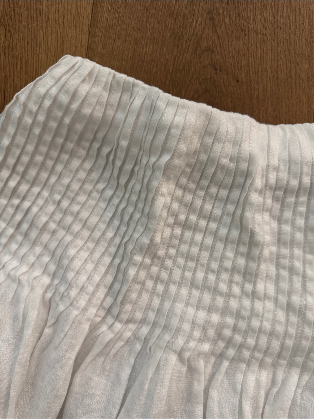 Bella Dahl White Pintuck Ruffle Mini Skirt - Picture 5 of 5